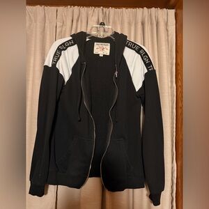 True Religion Black and White Bomber Jacket